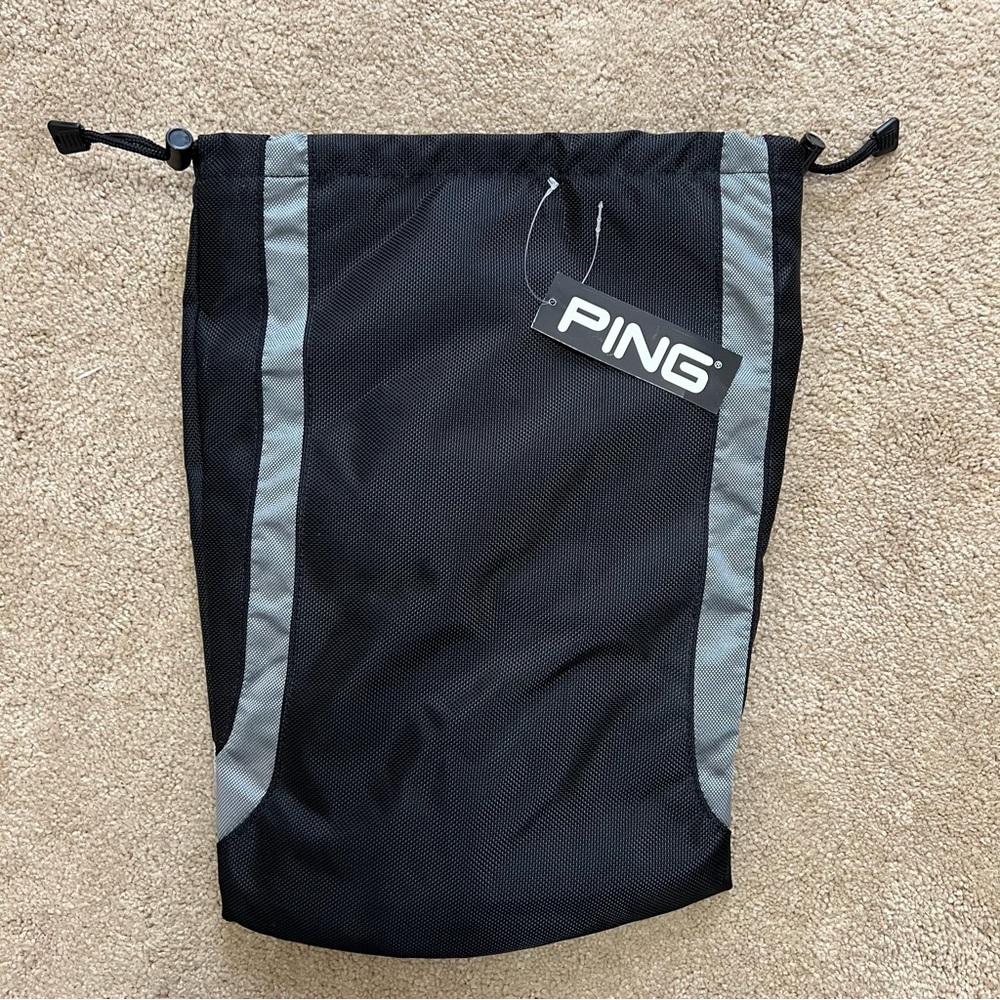 PING Black AC Shoe Sack Bag Golfer Sporty - Picture 6 of 7